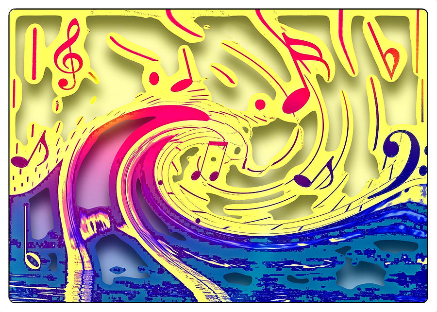 Waves Of Music 3d Digital Art