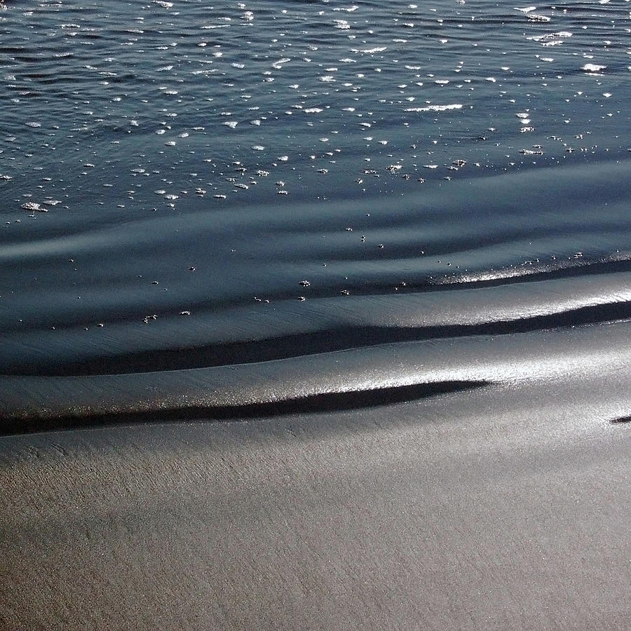 Wavy Water And Sand Under It Photograph by Petra Patitucci