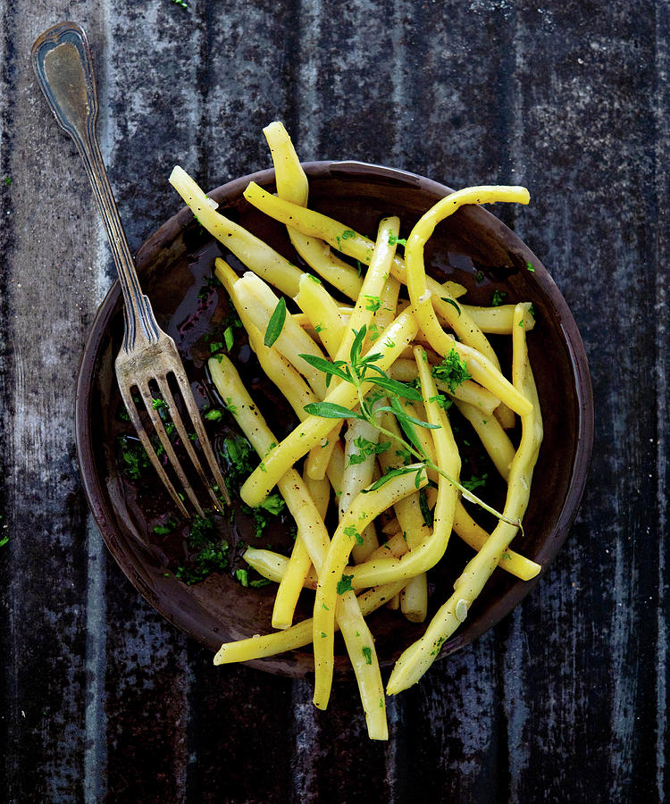 Wax Beans With Savory Photograph by Udo Einenkel