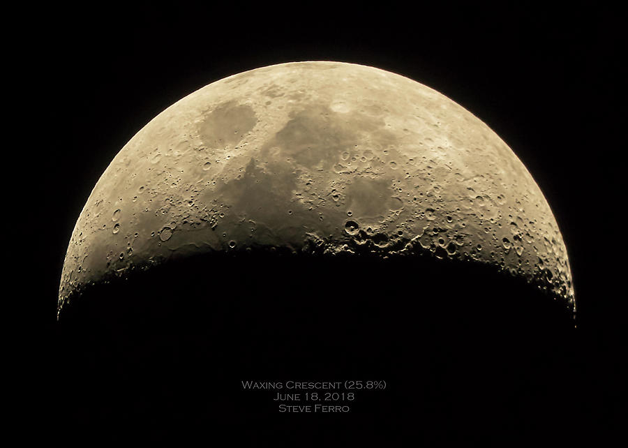 Waxing Moon Photograph by Steve Ferro