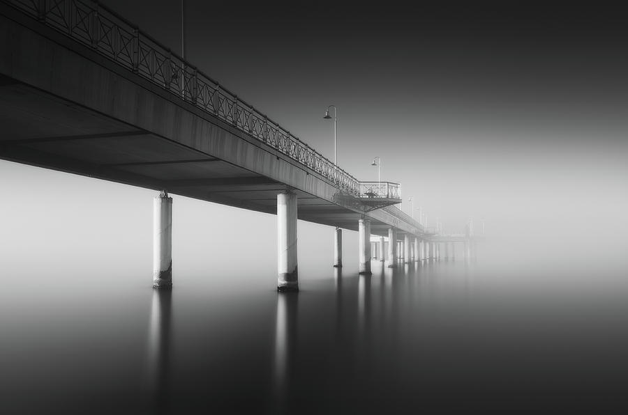 Black And White Photograph - Way To Infinity (bw) by Paolo Lazzarotti