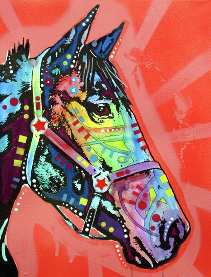 Animal Mixed Media - Wc Horse 3 by Dean Russo