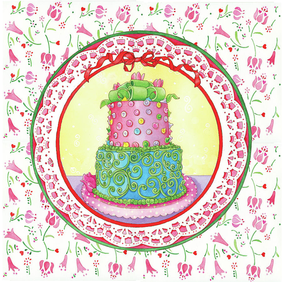 Cake Painting - We-1089 by Wendy Edelson