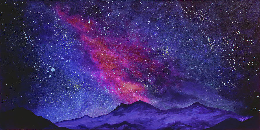 Mountain Painting - We Are The Infinite  by Faren Peterson