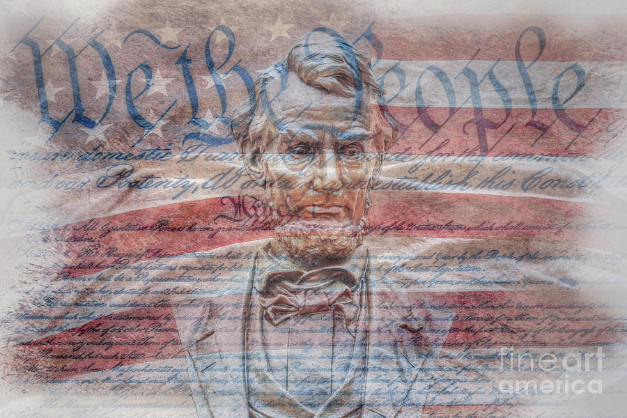 We The People Abraham Lincoln Digital Art