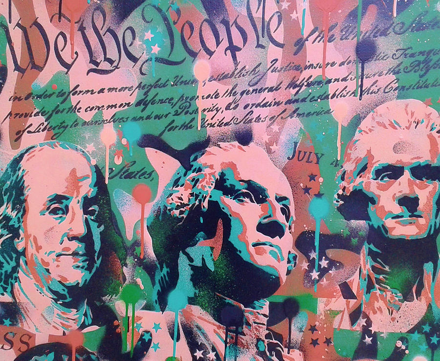 Celebrity Mixed Media - We The People by Abstract Graffiti