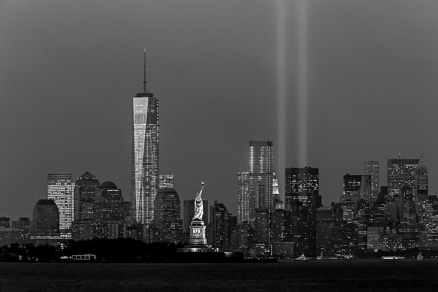 New York City Photograph - We Will Never Forget 2013 BW by Susan Candelario