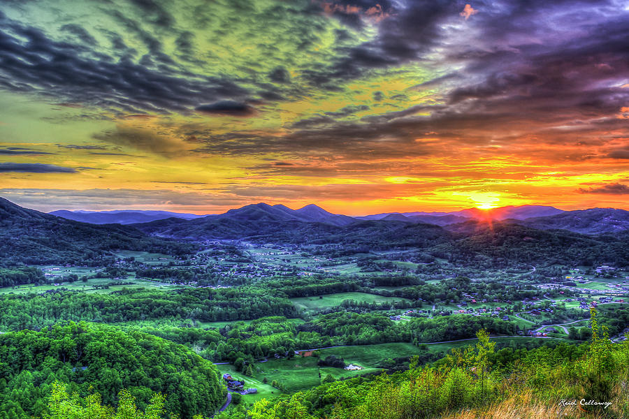Wears Valley Sunrise 777 Great Smoky Mountains tennessee Landscape Art Photograph by Reid Callaway