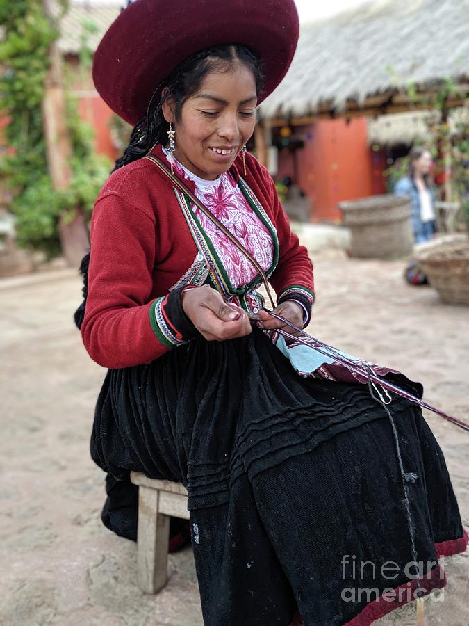 Weaver in Chinchero Photograph by Julie Pacheco-Toye