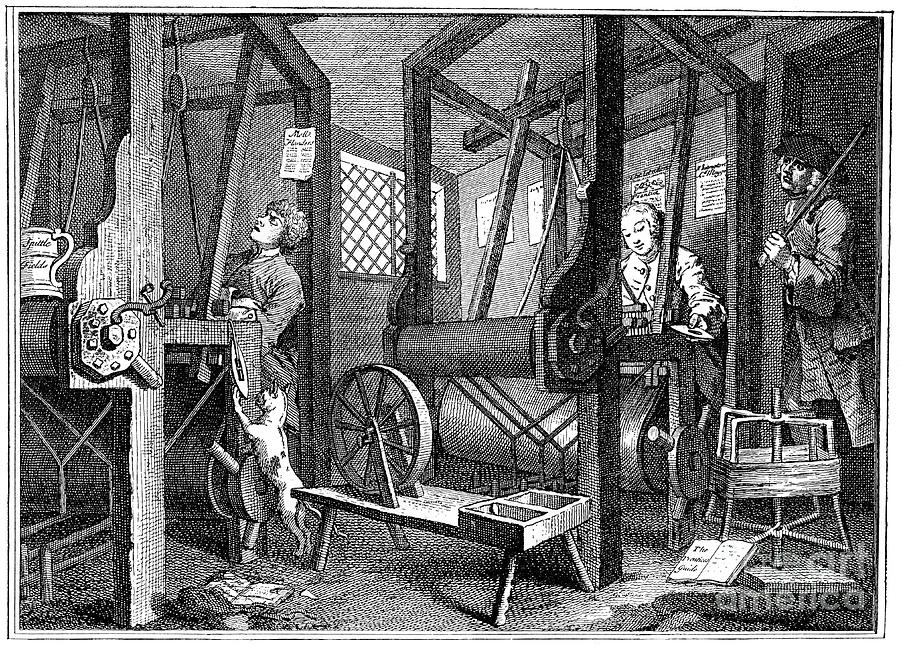 Weaving At Spitalfields, London, 1747 Drawing by Print Collector