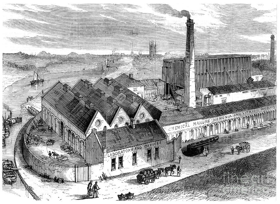 Webbs Chemical Factory, Diglis Drawing by Print Collector