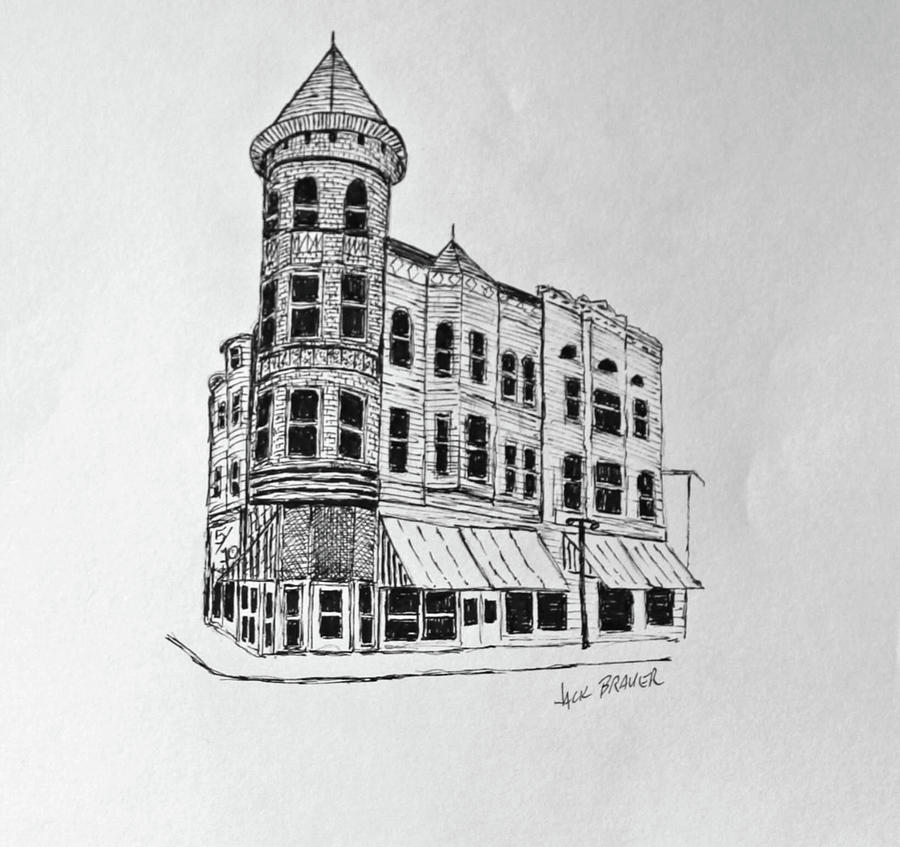 Pen Painting - Webster Building by Jack G Brauer