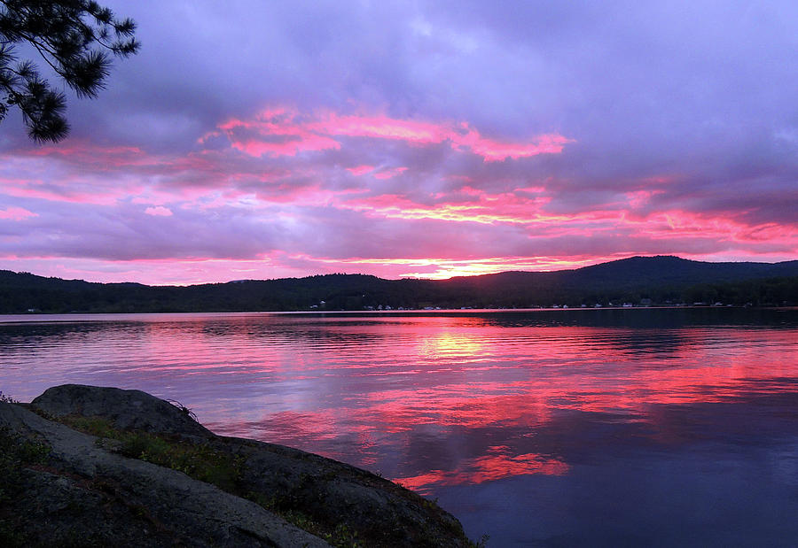 Webster Lake Sunset 2019 Photograph by Bill Cain | Pixels