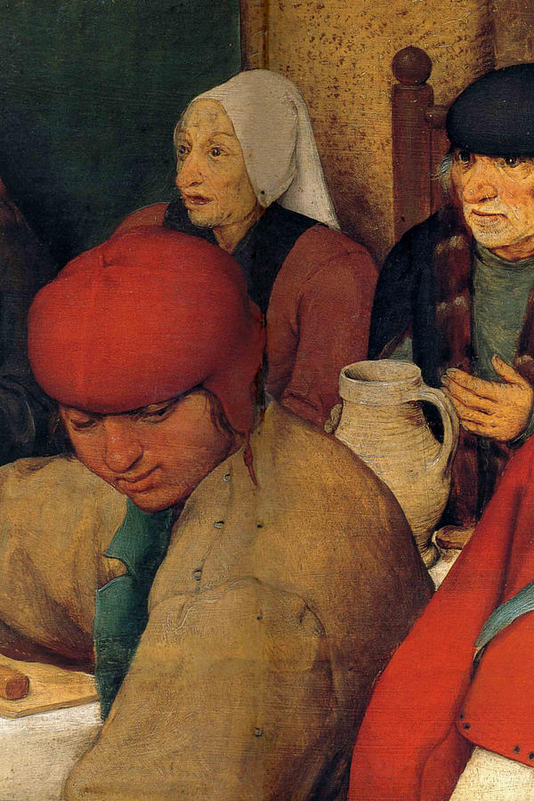 Wedding Banquet - Detail Painting by Pieter Bruegel the Elder