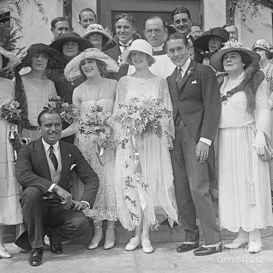 Wedding Party Including Douglas Photograph by Bettmann
