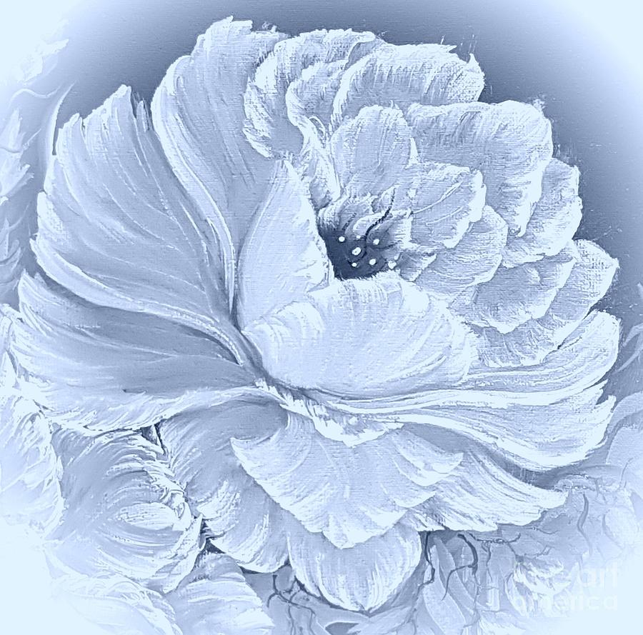 Wedding White Gorgeous Rose Painting