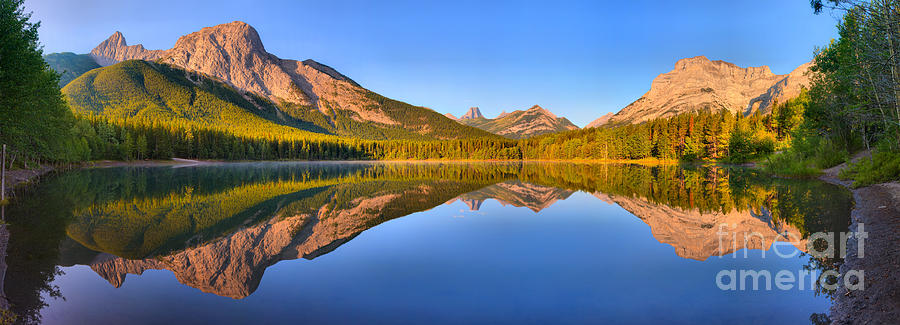 Wedge Pond Morning Panorama Photograph by Adam Jewell