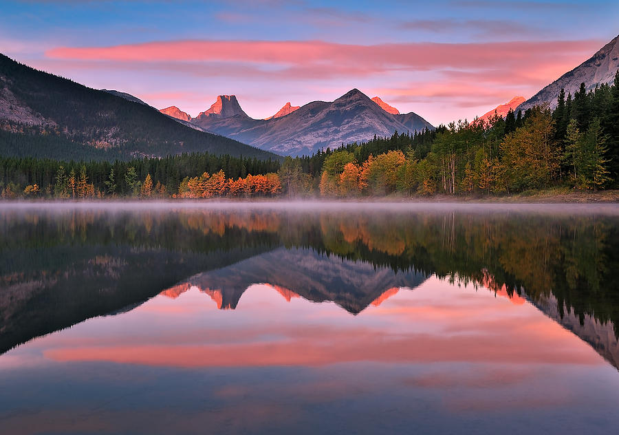 Fall Photograph - Wedge Pond Reflection At Dawn by Mei Xu