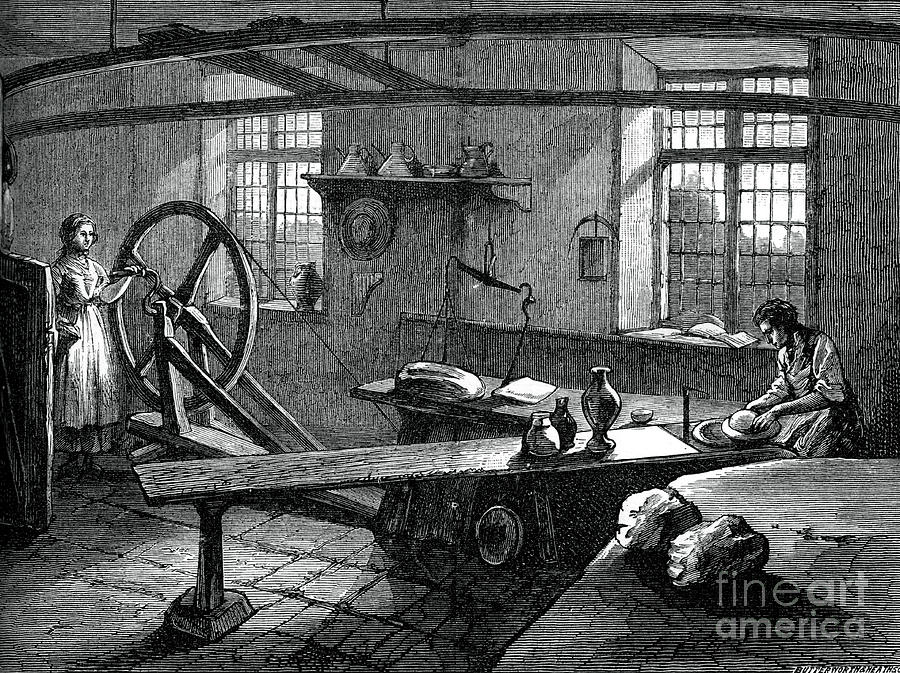 Wedgwood At Work, C1880. Artist Drawing by Print Collector