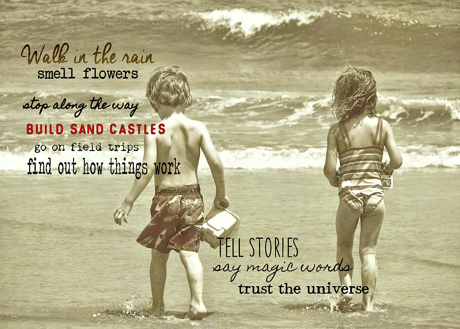 Flower Photograph - WEE BEACHCOMBERS quote by JAMART Photography