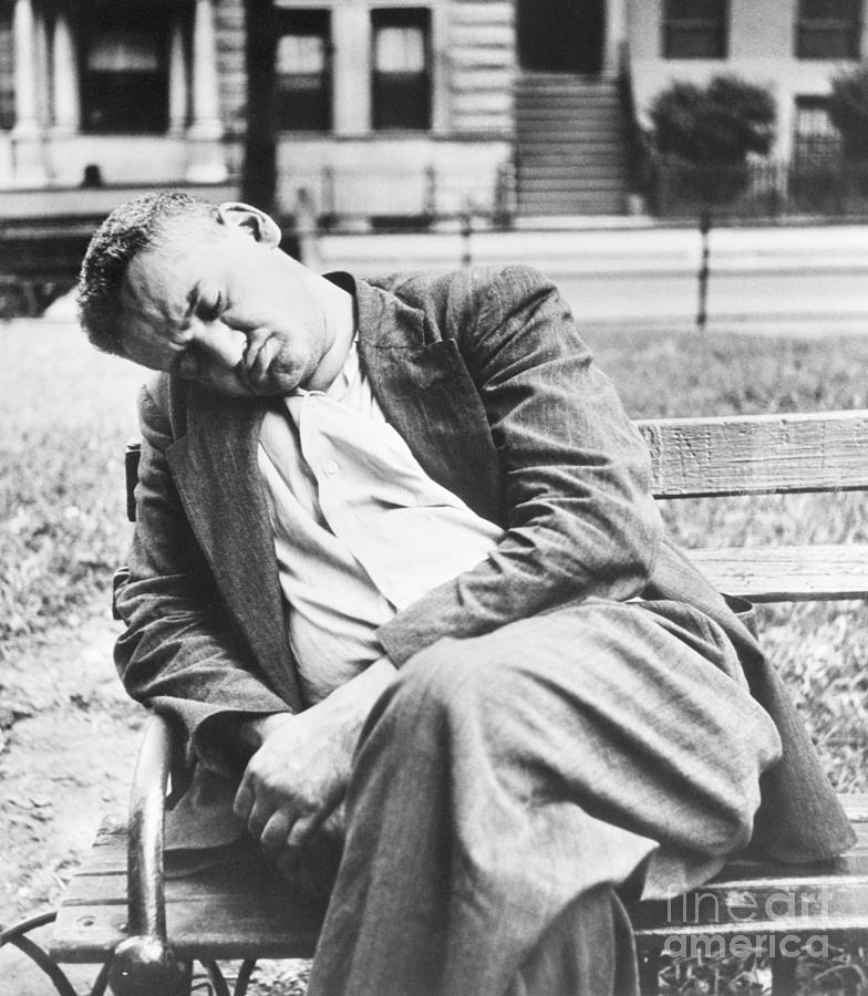Weegee Arthur Fellig Asleep In Park Photograph by Bettmann