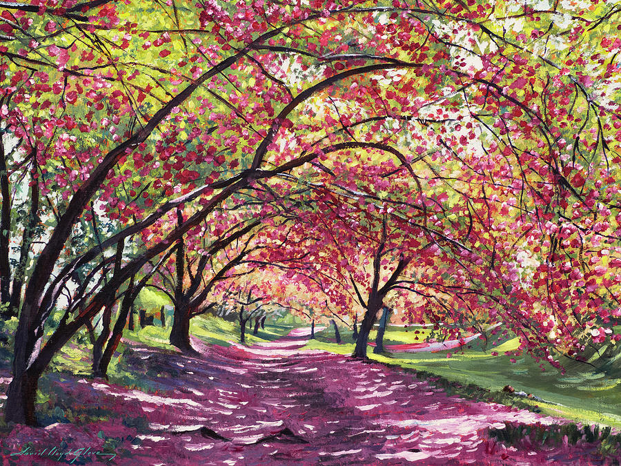 Weekend In The Spring Park Painting by David Lloyd Glover
