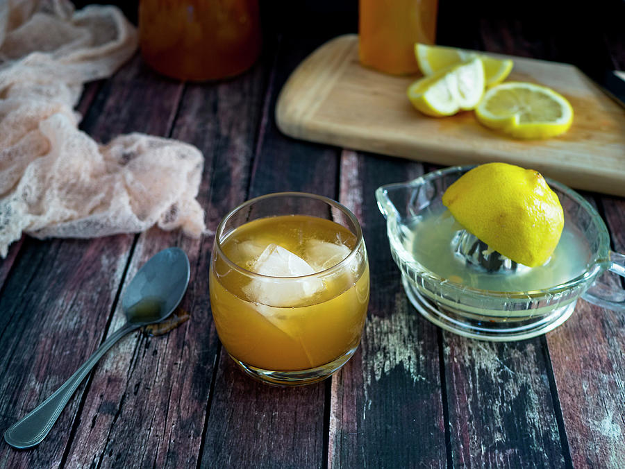 Weight Loss Drink With Ginger, Apple Vinegar, Syrup And Lemon Photograph by Christine Siracusa