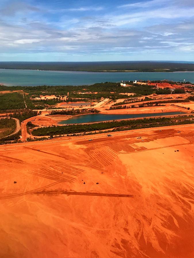 Weipa Bauxite Mine From The Air Photograph by Joan Stratton