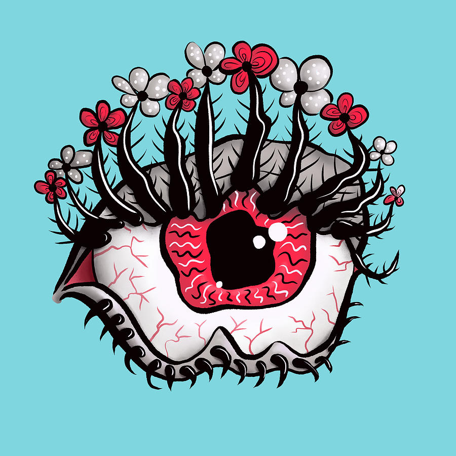 Weird Eye Melting Digital Art by Boriana Giormova