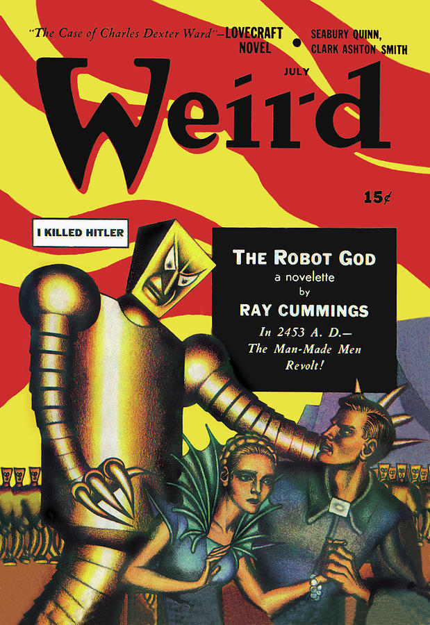 Weird Magazine: The Robot God Painting by Hannes Bok