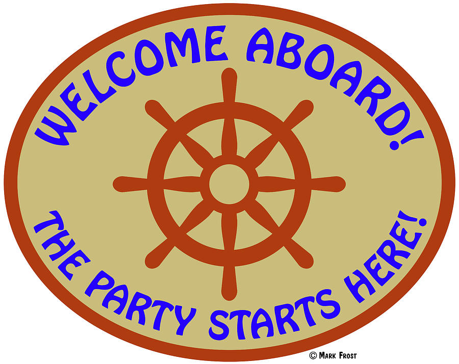 Boating Digital Art - Welcome Aboard Party by Mark Frost