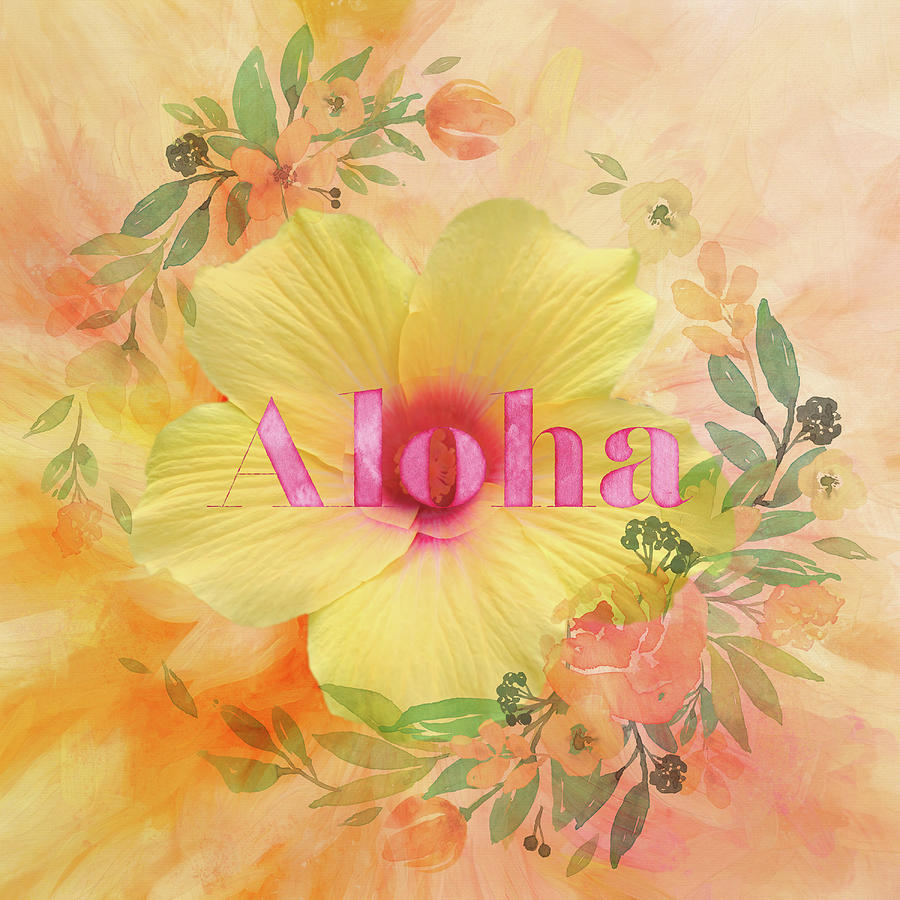 Welcome - Aloha Digital Art by Terry Davis