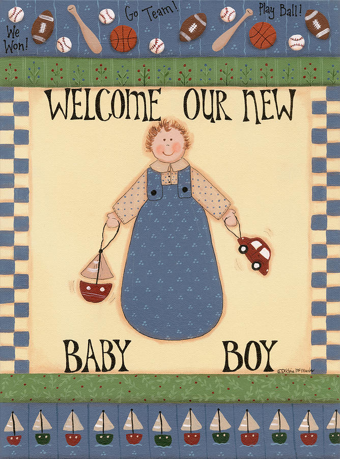 Welcome Baby II Painting by Debbie Mcmaster