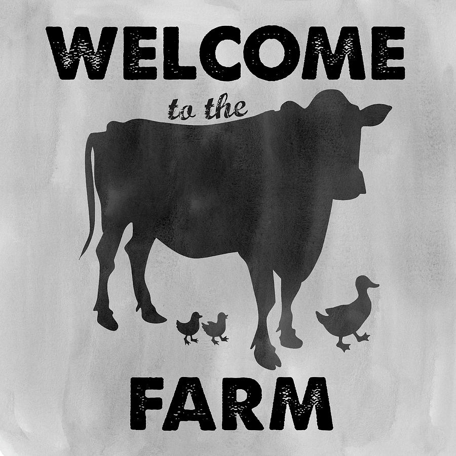Farm Animals Mixed Media - Welcome Farm by Erin Clark