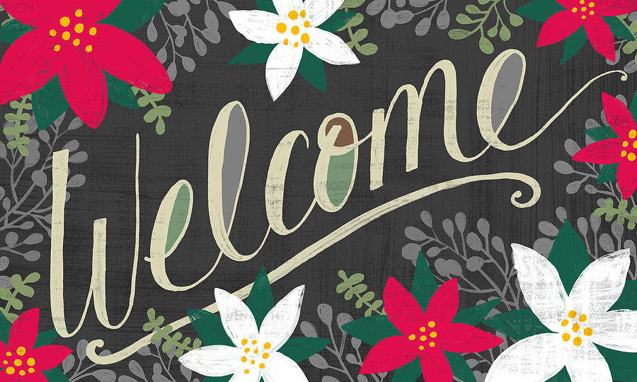 Welcome Holiday Art Painting by Jen Montgomery