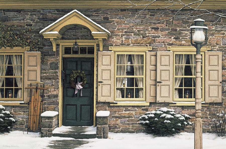 Welcome Home Winter Painting by William Breedon