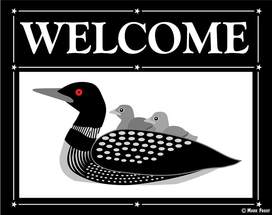 Duck Digital Art - Welcome Loon by Mark Frost