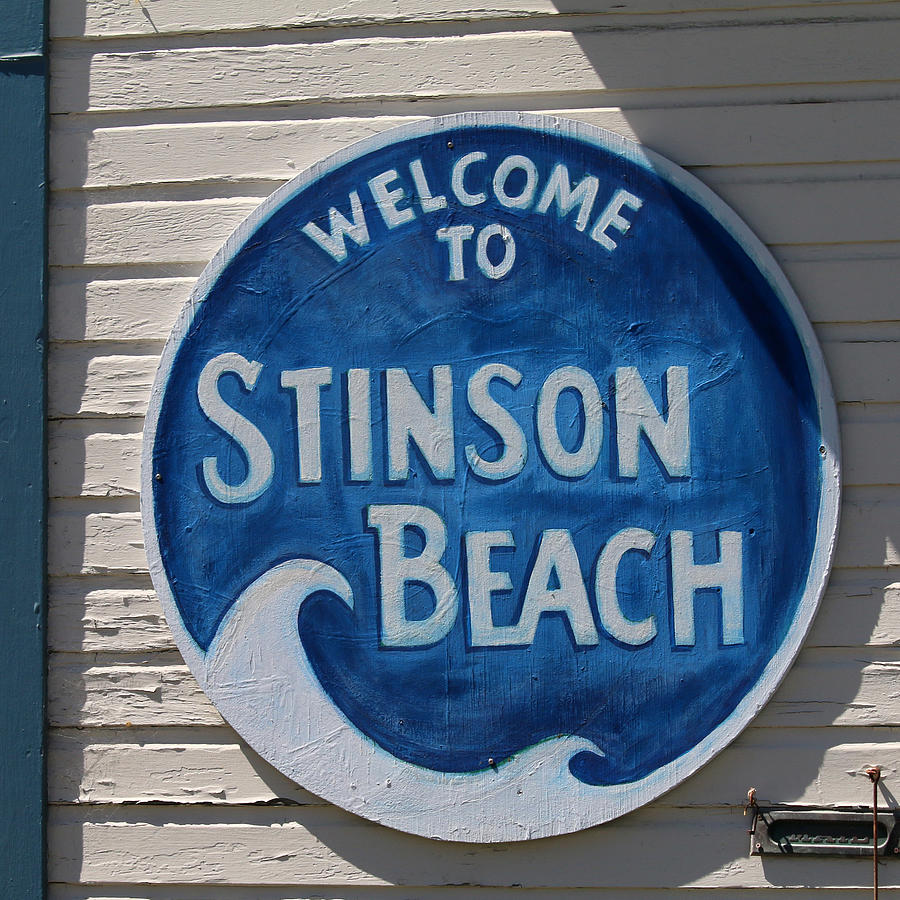 Beach Photograph - Welcome to Stinson Beach by Art Block Collections