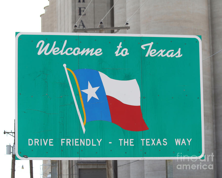 Welcome To Texas Sign Photograph