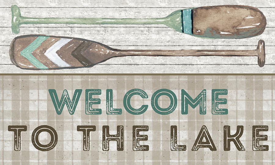 Welcome Mixed Media - Welcome To The Lake by Elizabeth Medley