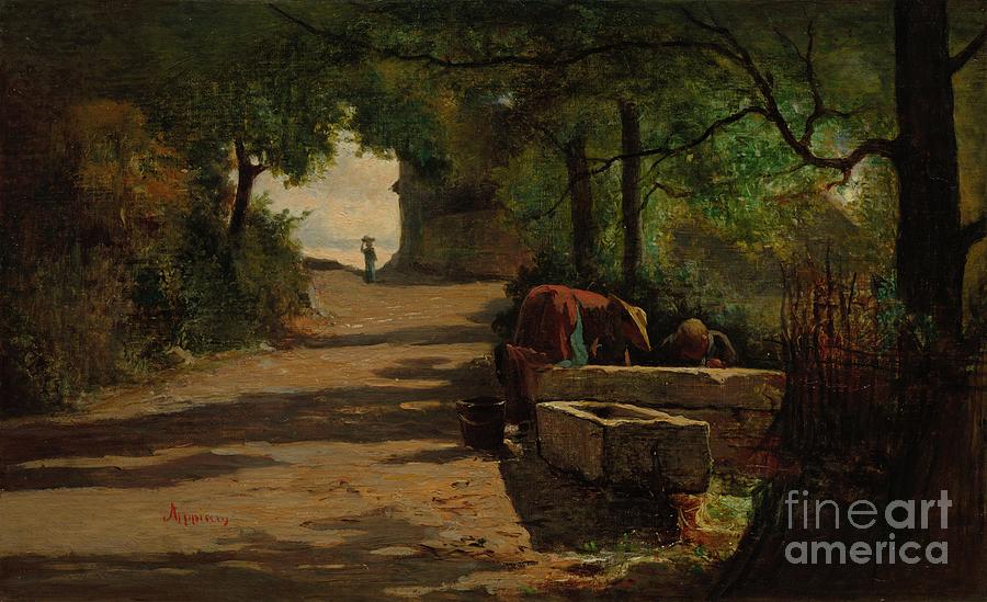 Well At The Side Of A Road Drawing by Heritage Images