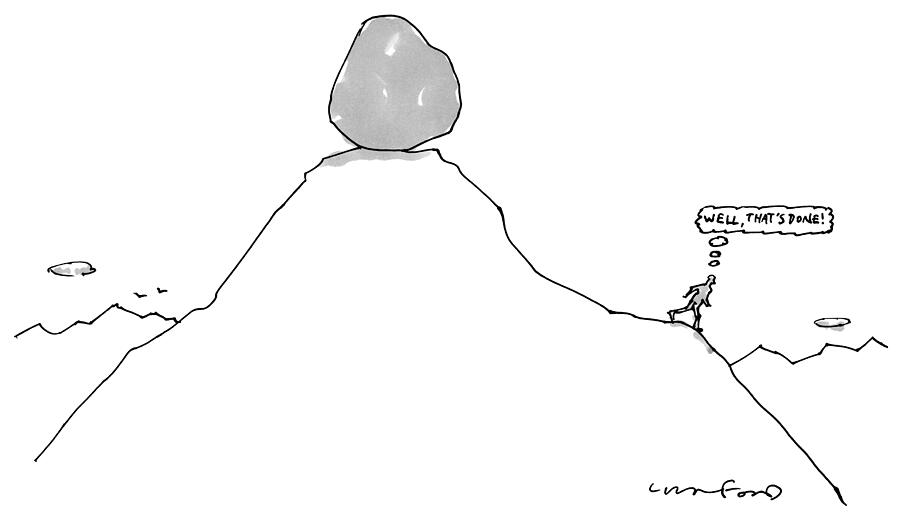 Well, Thats Done Drawing by Michael Crawford Well, Thats Done Drawing by Michael Crawford