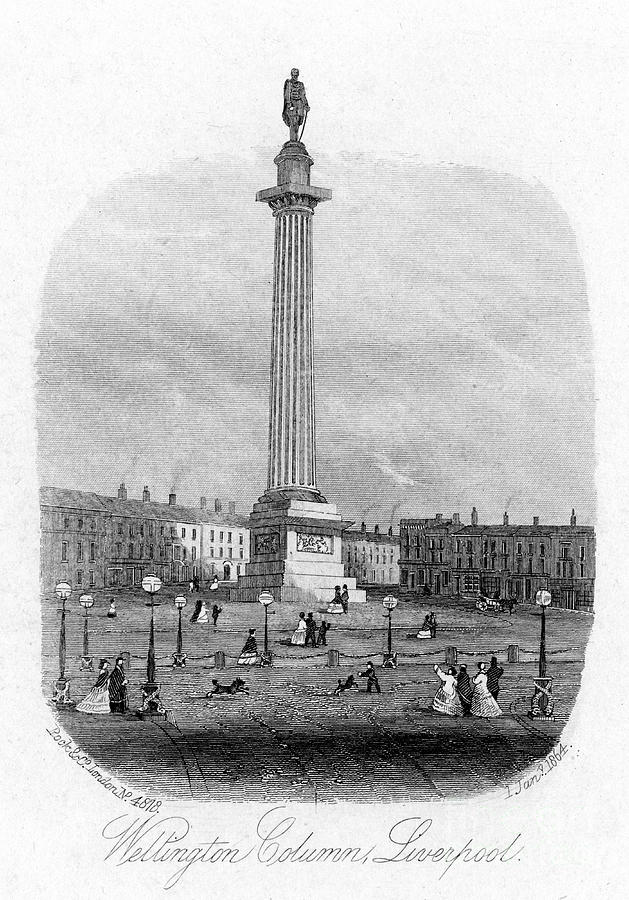 Wellington Column Liverpool 1864 By Print Collector