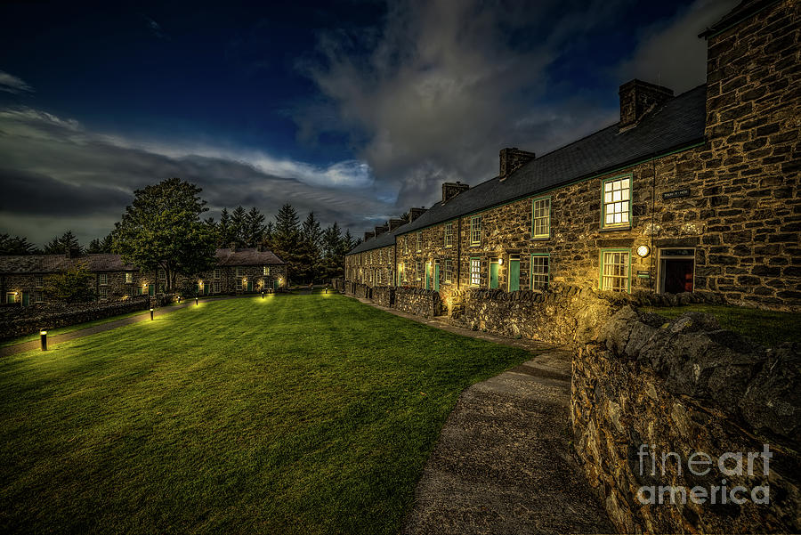 Architecture Photograph - Welsh Cottages Twilight by Adrian Evans