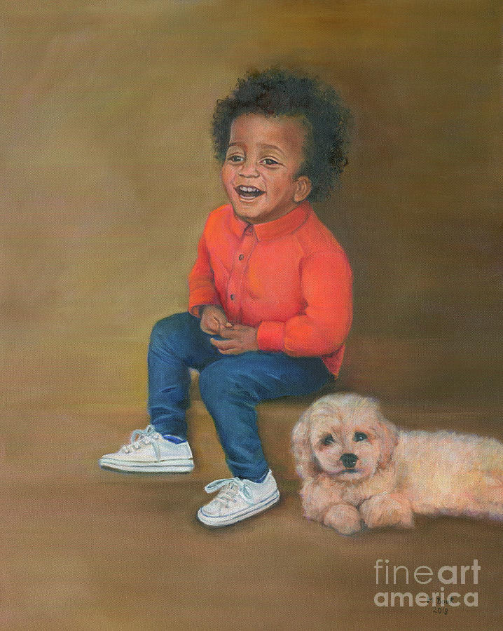Portrait Painting - Wendell and Honey by Marlene Book