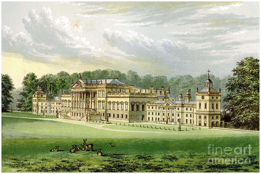 Wentworth Woodhouse, Yorkshire, Home Drawing by Print Collector