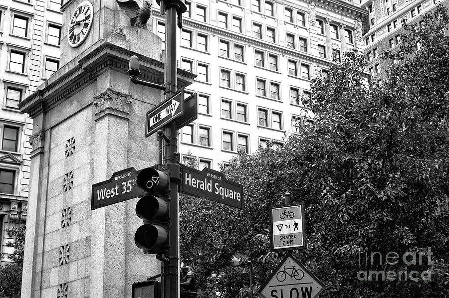 West 35th Street and Herald Square New York City Photograph by John Rizzuto