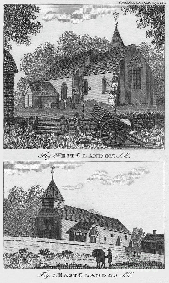 West Clandon And East Clandon Drawing by Print Collector