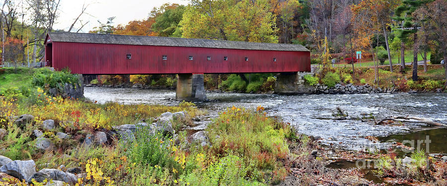 West Cornwall Covered Bridge  4019 Photograph by Jack Schultz