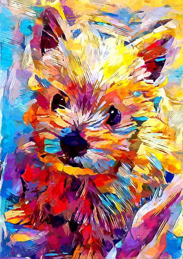 Nature Painting - West Highland White Terrier by Chris Butler